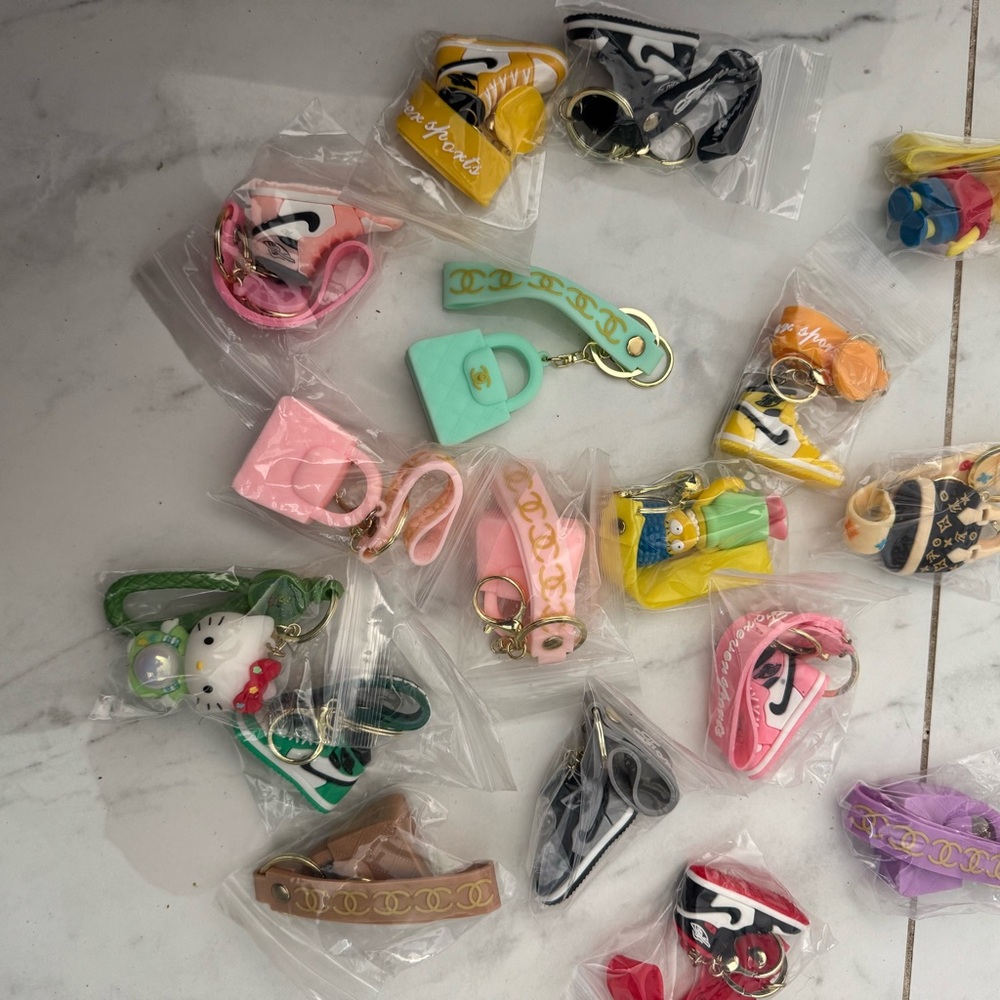 Colorful Keychain Set with Various Designs